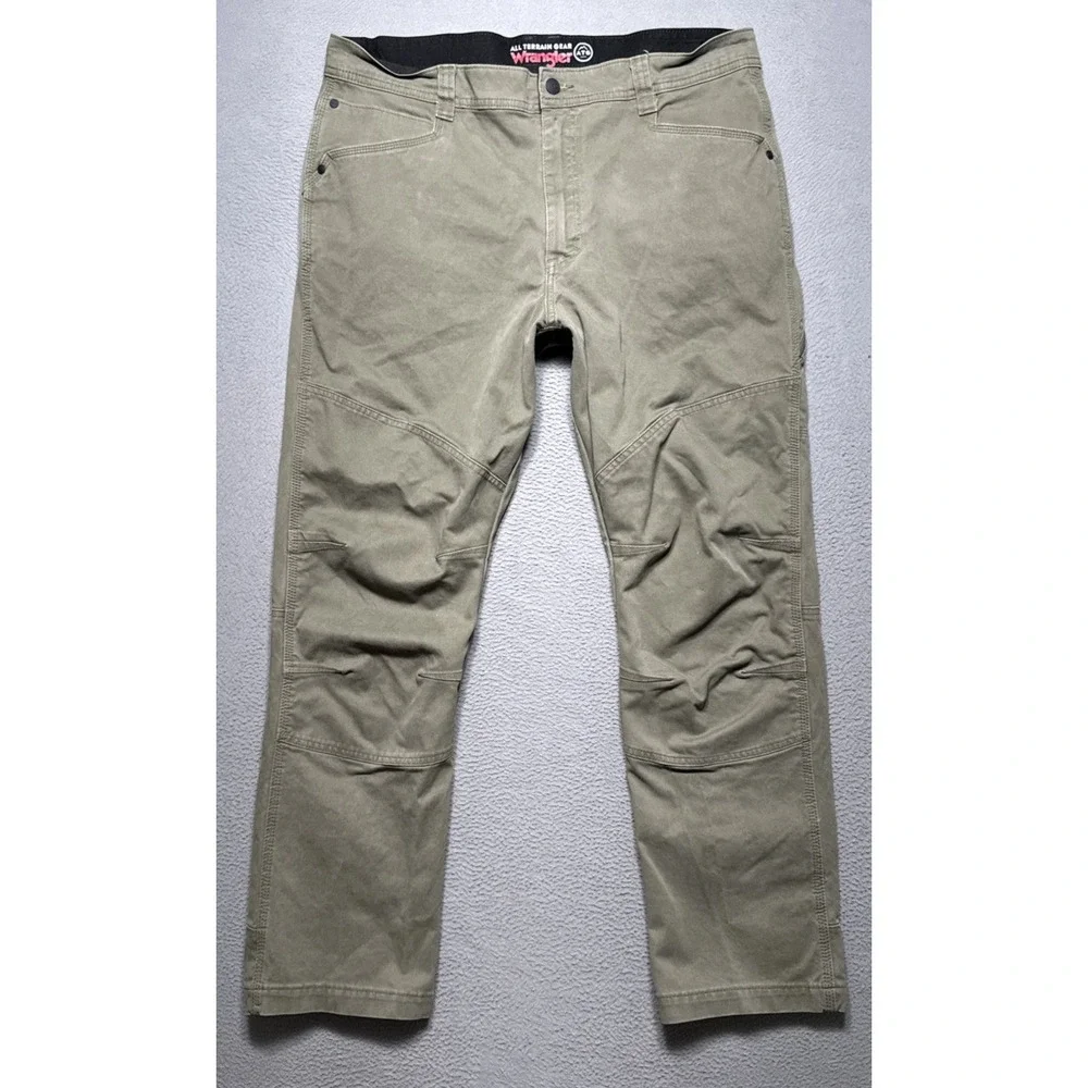 Wrangler ATG Reinforced‎ Utility Pants Mens 38X30 (36x30) Olive Hiking Stretch
